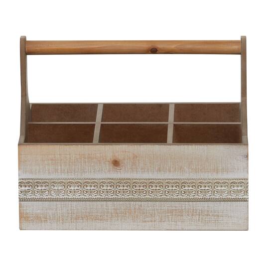 Brown Wood Boho Style Bottle Holder